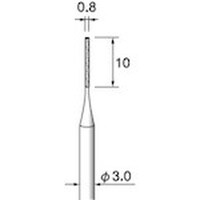 アルゴファイル 電着ダイヤモンドバー #140 Φ0.8X8 Φ3軸