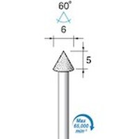 アルゴファイル 電着ダイヤモンドバー#120 Φ6X5 Φ3.0軸 ED537 1本