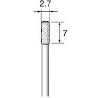 アルゴファイル 電着ダイヤモンドバー#140 Φ2.7X7 Φ2.34軸 ED216 1本