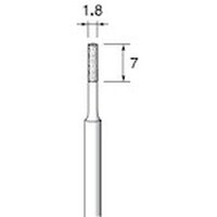 アルゴファイル 電着CBNボラゾン#140 Φ1.8X7 Φ3.0軸 ED454N 1本
