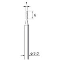 アルゴファイル 電着CBNボラゾン #140 Φ1X6mm Φ3軸 ED581N 1本