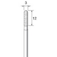 アルゴファイル 電着ダイヤモンドバー #140 Φ3X12mm Φ3軸 ED585 1本