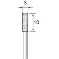 アルゴファイル 電着ダイヤモンドバー#140 Φ3X10 Φ2.34軸 ED217 1本