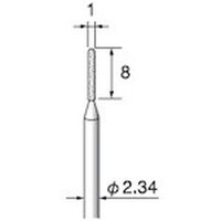アルゴファイル 電着ダイヤモンドバー#140 Φ1X8 Φ2.34軸