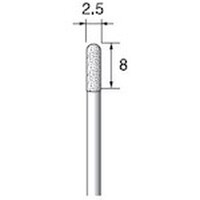 アルゴファイル 電着ダイヤモンドバー#140 Φ2.5X8 Φ2.34軸 ED234 1本