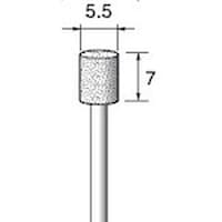 アルゴファイル 電着ダイヤモンドバー#140 Φ5.5X7 Φ2.34軸