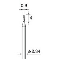アルゴファイル 電着ダイヤモンドバー#140 Φ0.9X4 Φ2.34 ED201 1本