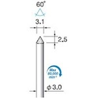 アルゴファイル 電着ダイヤモンドバー#120 Φ3.1X2.5 Φ3.0軸 ED536 1本