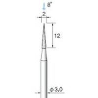 アルゴファイル 電着ダイヤモンドバー #140 Φ2X12 Φ3軸 ED561 1本
