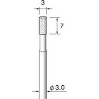アルゴファイル 電着ダイヤモンドバー#140 Φ3X7 Φ3.0軸 ED457 1本