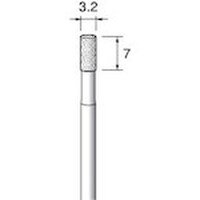 アルゴファイル 電着ダイヤモンドバー #140 Φ3.2X7mm Φ3.0軸 ED458 1本
