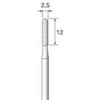 アルゴファイル 電着ダイヤモンドバー #140 Φ2.5X12mm Φ3軸 ED584 1本