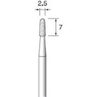 アルゴファイル 電着ダイヤモンドバー#140 Φ2.5X7 Φ3.0軸 ED456R 1本