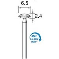 アルゴファイル 電着ダイヤモンドバー#120 Φ6.5X2.4 Φ2.34軸 ED303 1本
