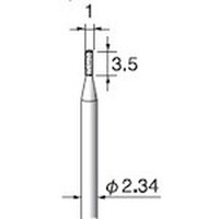 アルゴファイル 電着ダイヤモンドバー#140 Φ1X3.5 Φ2.34軸 ED211 1本