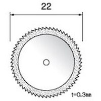 アルゴファイル 電着ダイヤカッティングディスク Φ22 Φ3.0軸付