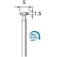 アルゴファイル 電着ダイヤモンドバー#120 Φ5X1.5 Φ2.34軸