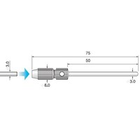 アルゴファイル シャンクアダプター Φ3mm軸X75L ( Φ3.0)
