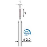 アルゴファイル 軸付精密研削単結晶砥石 SG#220 Φ1X7 Φ3.0軸 5本入り GS391 1S(5本)