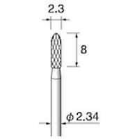 アルゴファイル 超硬カッタークロスカット Φ2.3X8 Φ2.34軸 CC142 1本