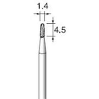 アルゴファイル 超硬カッタークロスカット Φ1.4X4.5 Φ2.34軸 CC182 1本