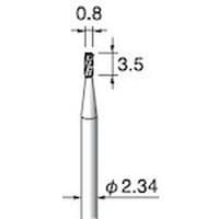 アルゴファイル 超硬カッタークロスカット Φ0.8X3.5 Φ2.34軸 CC171 1本