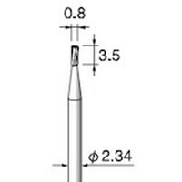 アルゴファイル 超硬カッタースパイラルカット Φ0.8X3.5 Φ2.34軸 CC161 1本