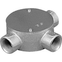 外山電気 外山電気 丸型BOX 三方出 溶融亜鉛