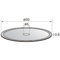 ナカニシ ナカニシ 電着ダイヤモンドディスク φ50×0.8×穴φ6 #140
