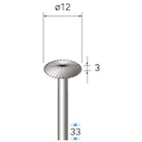 ナカニシ ナカニシ ハイスピード鋼カッター ソロバン型 φ12×3×軸φ3