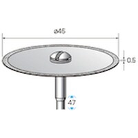 ナカニシ ナカニシ 電着ダイヤモンドディスク φ45×0.5×軸φ2.34 #200