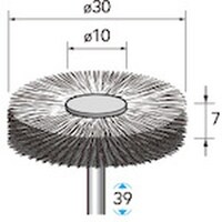 ナカニシ ナカニシ ステンレスブラシ 特厚ホイール 5本入 φ30×7×軸φ3 線φ0.15