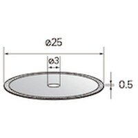 ナカニシ ナカニシ 電着ダイヤモンドディスク φ25×0.5×穴φ3 #200