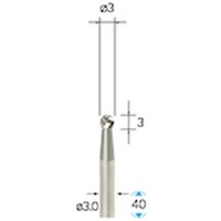 ナカニシ ナカニシ クロスチップブレーカ超硬カッター 球型 φ3×3×軸φ3