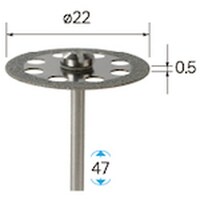 ナカニシ ナカニシ 電着ダイヤモンドディスク φ22×0.5×軸φ3 #320