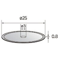 ナカニシ ナカニシ 電着ダイヤモンドディスク φ25×0.8×穴φ3 #140