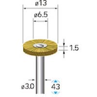 ナカニシ ナカニシ 真鍮ブラシ ホイール 5本入 φ13×1.5×軸φ3 線φ0.1