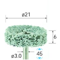 ナカニシ ナカニシ ニューポリッシュサンダー 3本入 平型 φ21×6×軸φ3 #240