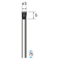 ナカニシ ナカニシ ステンレスブラシ エンド 5本入 φ3×5×軸φ3 線φ0.1