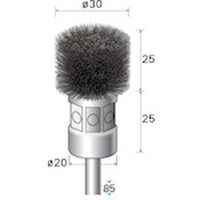ナカニシ ナカニシ ステンレスブラシ 角 φ30×25×軸φ6 線φ0.3