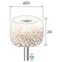ナカニシ ナカニシ 綿糸バフ 特厚 3本入 φ26×24×軸φ3