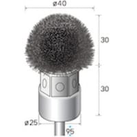 ナカニシ ナカニシ ステンレスブラシ 半丸 φ40×30×軸φ6 線φ0.3