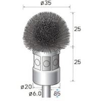 ナカニシ ナカニシ ステンレスブラシ 半丸 φ35×25×軸φ6 線φ0.3