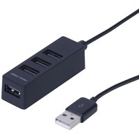 ナカバヤシ ナカバヤシ USB2.0 4ポートハブ 0.3m ブラック