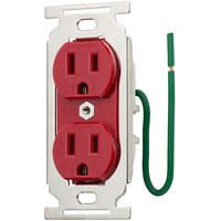 明工社 明工 医用接地埋込ダブルコンセント(赤) ME2851R 1個