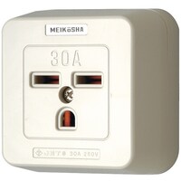 明工社 明工 接地2P 30A 露出コンセント(白) ME8603W 1個