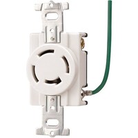 明工社 明工 接地3P 20A 引掛埋込コンセント(接地リード線付)(白) MH2876WW1 1個