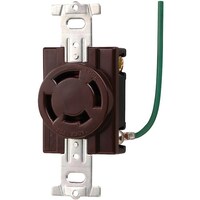 明工社 明工 接地3P 20A 引掛埋込コンセント(接地リード線付)(チョコ) MH2876C1 1個