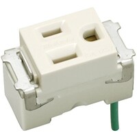 明工社 明工 ML接地コンセント(接地リード線付)(白) ML1214WW1 1個