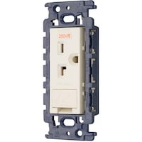 明工社 明工 MLアースターミナル付15A/20A 250V 接地コンセント(カセット) ML1256WC 1個